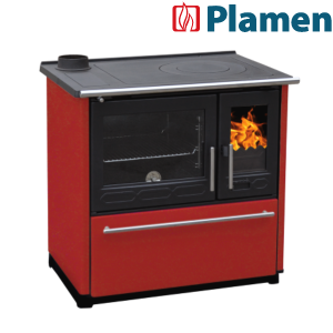 PLAMEN štednjak kuhinjski 8 - 11 kW GLAS 850 crveni lijevi (059)
