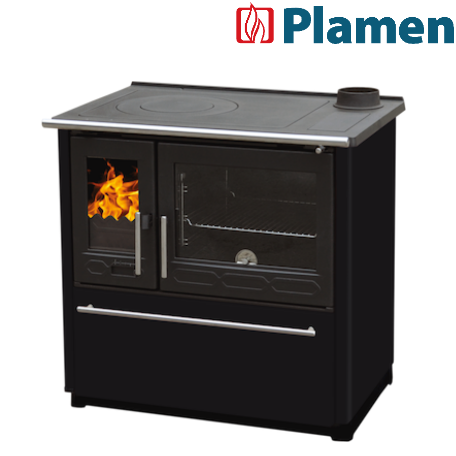 PLAMEN štednjak kuhinjski 8 - 11 kW GLAS 850 crni desni (059)