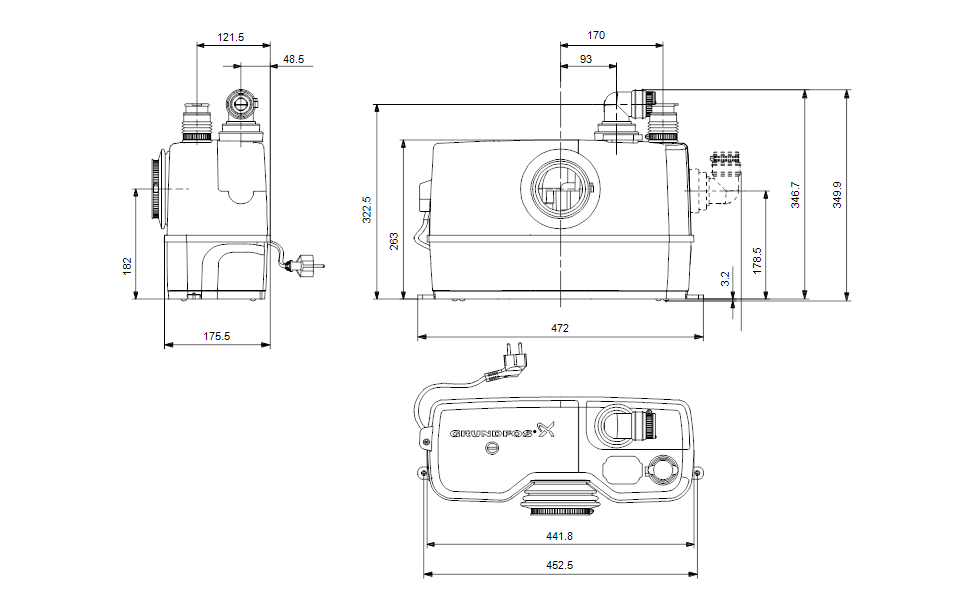 Sololift 2 WC-1 230V GRUNDFOS 97775314 (257) - Slika 2