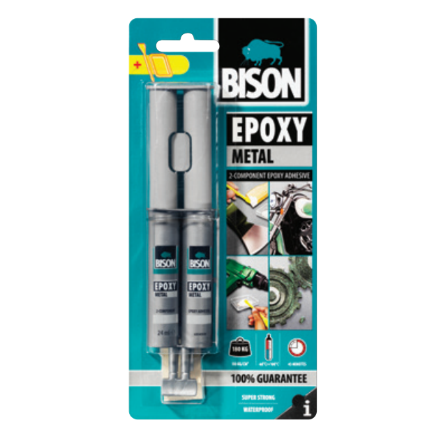 BISON epoxy metal 24ml -L0407030- ( 1a )