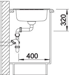 Sudoper BLANCO LIVIT 45 S SALTO INOX 18/10 (514786) - Slika 3