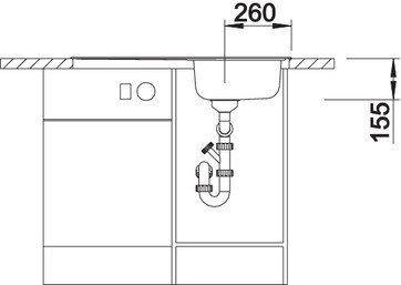 Sudoper BLANCO LIVIT 45 S SALTO INOX 18/10 (514786) - Slika 4