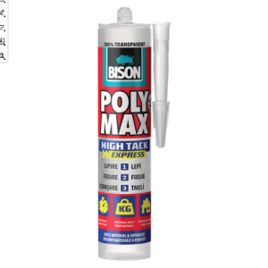 BISON POLY MAX TRANSPARENT HIGH TACK 300g -L0402016- ( 1a )