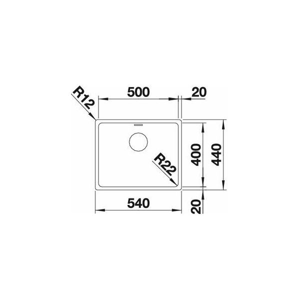 Sudoper BLANCO Andano 500-IF InFino INOX 18/10 bez dalj. upr. (522965) - Slika 3