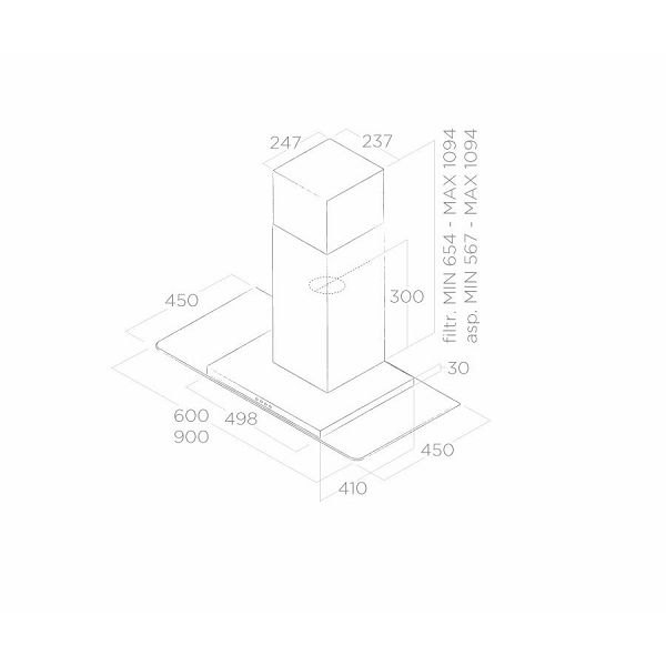 Napa ELICA FLAT GLASS IX/A/90 (208-68516390A) - Slika 2