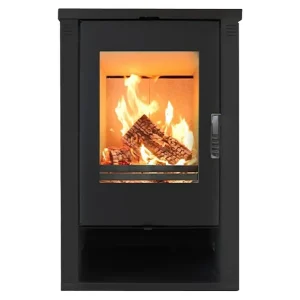 Kamin na drva Prity Verso Theia 9 kW, Kapacitet grijanja prostorije: 200 m³, Crna (176-30844171/599)