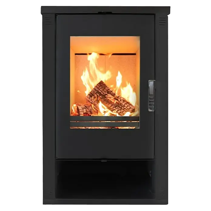 Kamin na drva Prity Verso Theia 9 kW, Kapacitet grijanja prostorije: 200 m³, Crna (176-30844171/599)