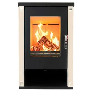 Kamin na drva Prity Verso Theia 9 kW, Kapacitet grijanja prostorije: 200 m³, Bež (176-33166263/599)