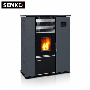 Peć na pelete za centralno grijanje 12 kW P 10 WATER+AIR SLIM MODERN Crna