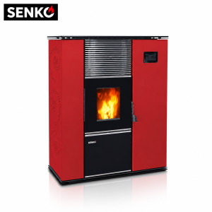 Peć na pelete za centralno grijanje 12 kW P 10 WATER+AIR SLIM MODERN Crvena