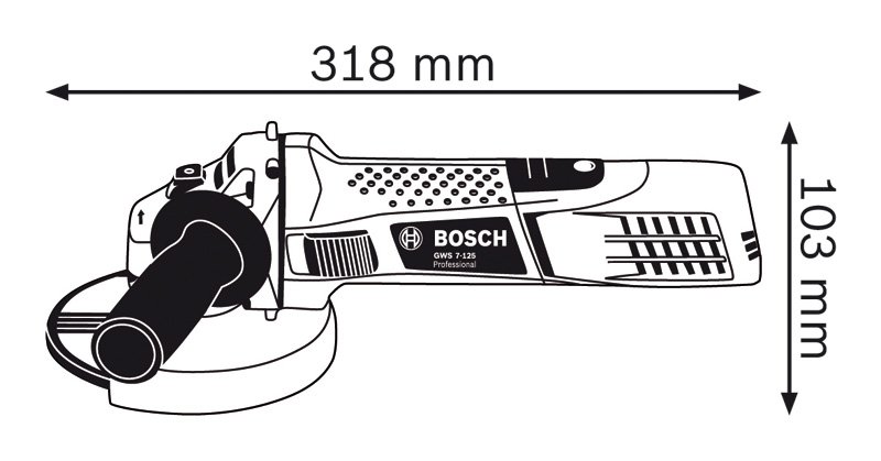 Bosch kutna brusilica GWS 7-125 Professional(265)