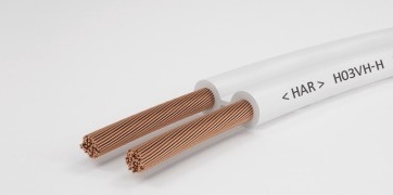 Kabel P/L plosnati bijeli H03VH-H finožični 2x0,75 mm2