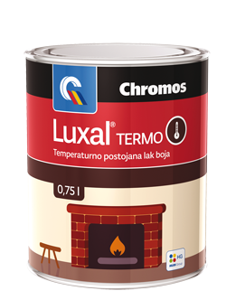 Luxal lak boja za drvo i metal termo crni 0,75L