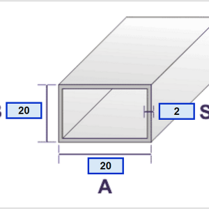 Aluminijska cijev kvadratna 20X20X2