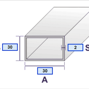 Aluminijska cijev kvadratna 30X30X2