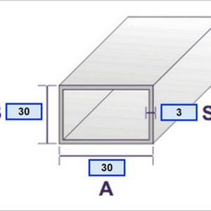 Aluminijska cijev kvadratna 30X30X3