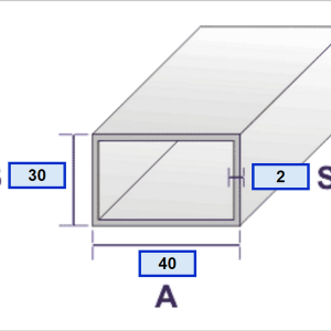 Aluminijska cijev kvadratna 40X30X2