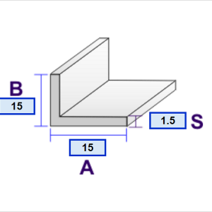Aluminijski profil kutni 15X15X1.5