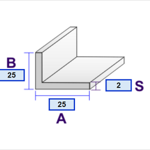 Aluminijski profil kutni 25X25X2