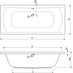Aquaestil kada Royal line Arena 180x80