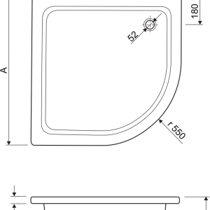 Aquaestil tuš kada Čikola 80x80