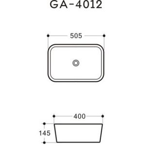 Umivaonik NORD Gala nasadni GA-4012 50,5x40x14,5 cm