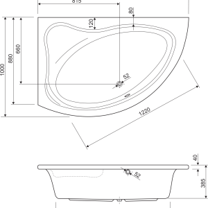Aquaestil kada Lika 150x100 lijeva/desna