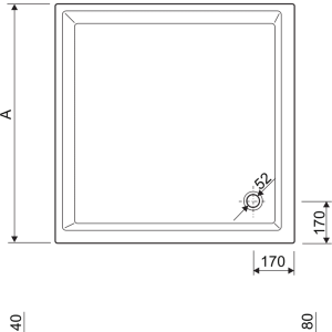 Aquaestil tuš kada Soft line Lisa 80x80