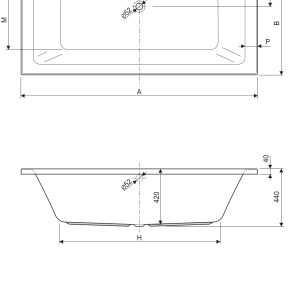 Aquaestil kada Lugano 180x80