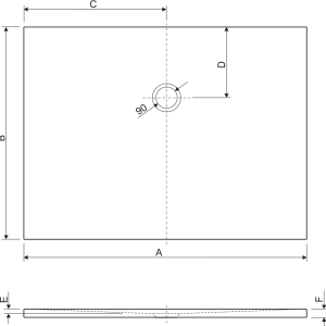 Aquaestil tuš kada Royal line Tempo 90x70